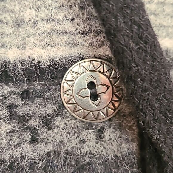 Woolrich Wool Vest Tribal Aztec Navajo Southwestern Print Black & Gray Size M - Picture 6 of 14